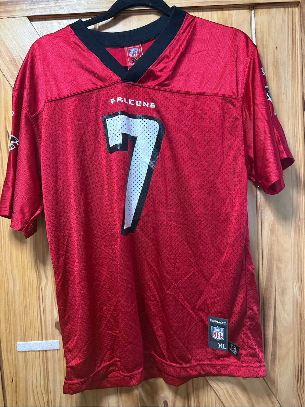 NFL Falcons #7 Red and Black Men’s Football Jersey
